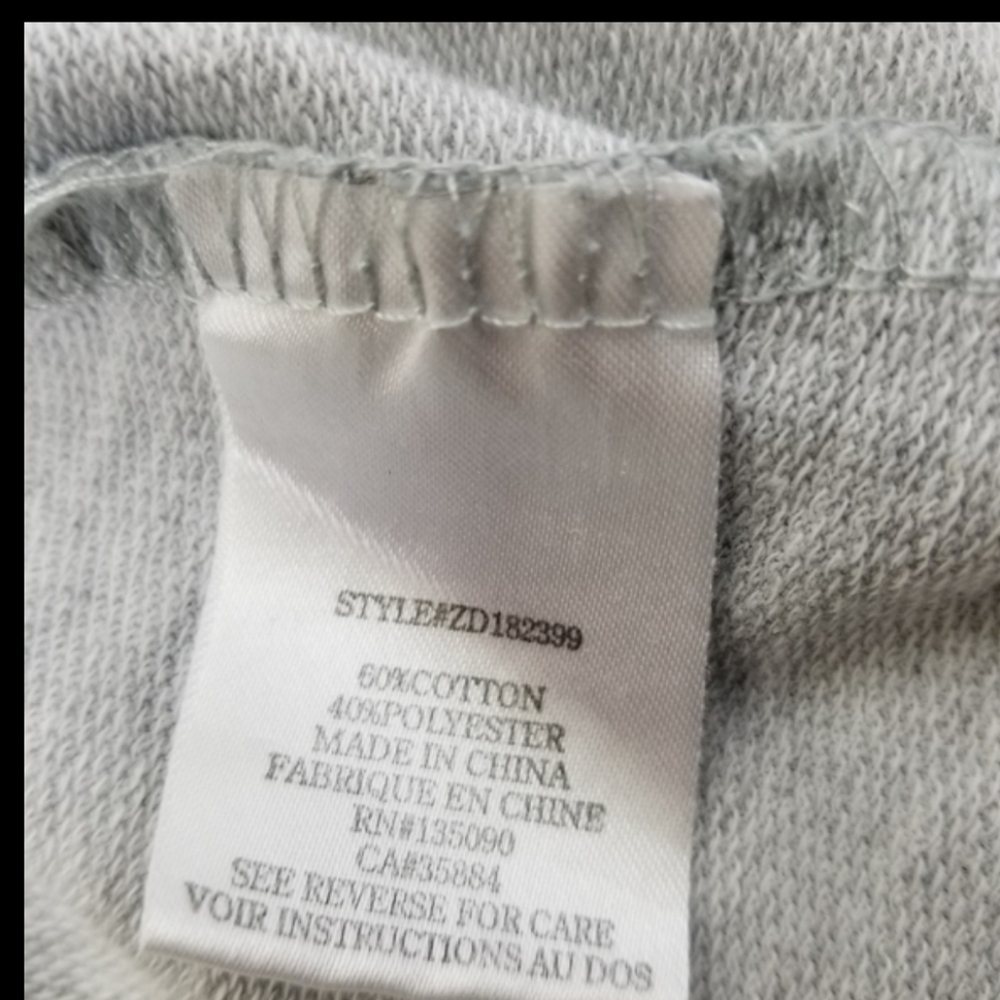 Z Supply Gray Cutout Baby French Terry Short Sleeves T-shirt Dress Size Small - Picture 13 of 13
